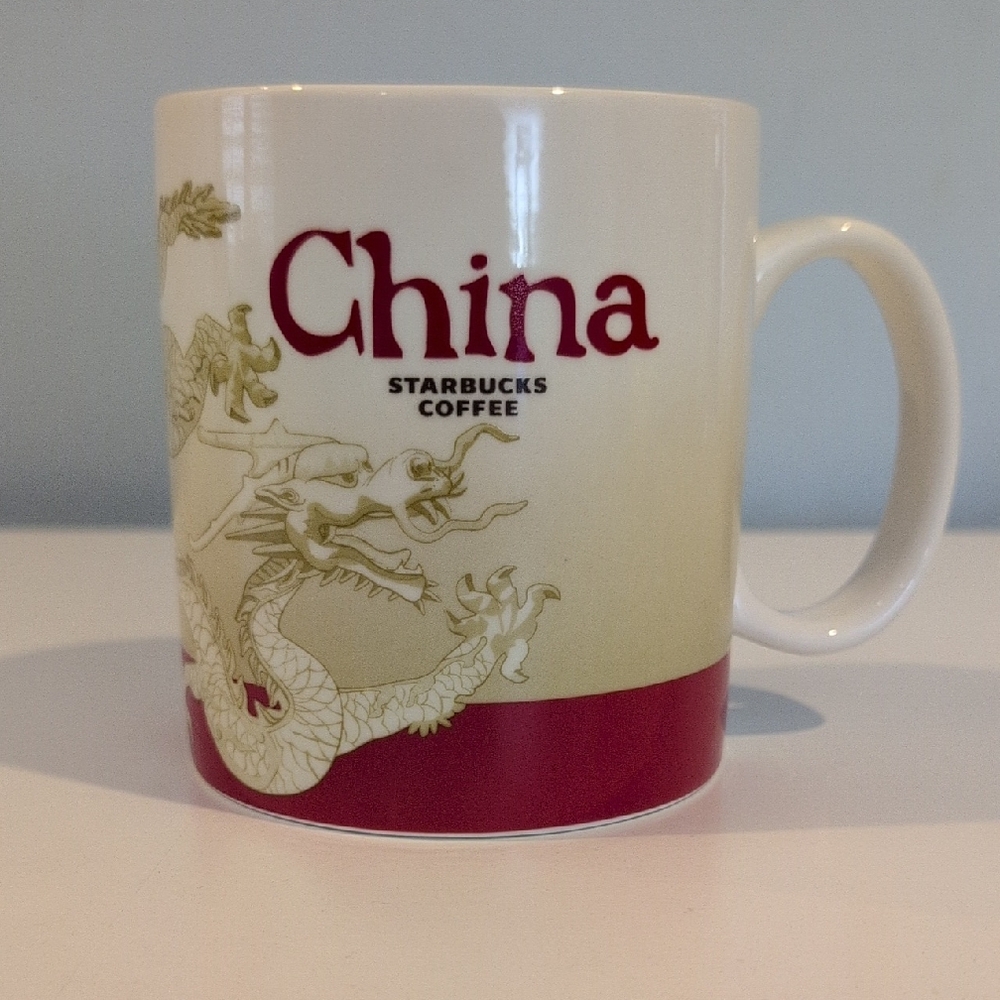 Starbucks 16 Ounce 2008 Collectors Series China Ceramic Coffee / Tea Mug